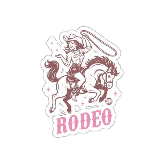 Retro Cowgirl Rodeo Sticker Vintage Western Design