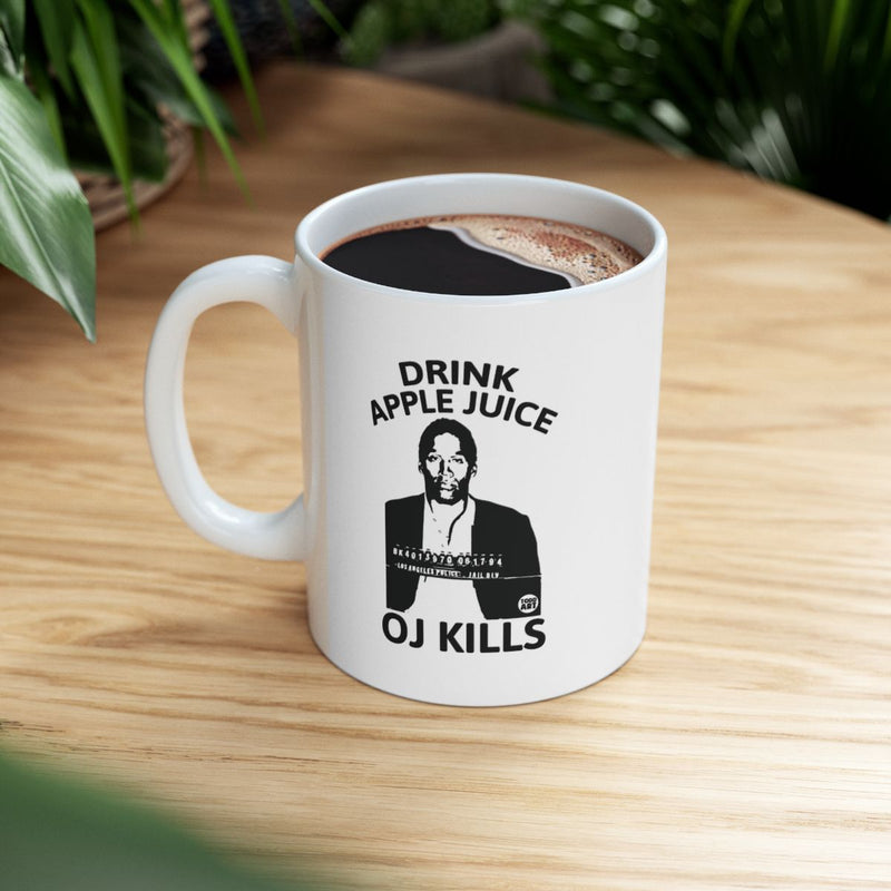 Load image into Gallery viewer, Drink Apple Juice OJ Kills White Mug Product
