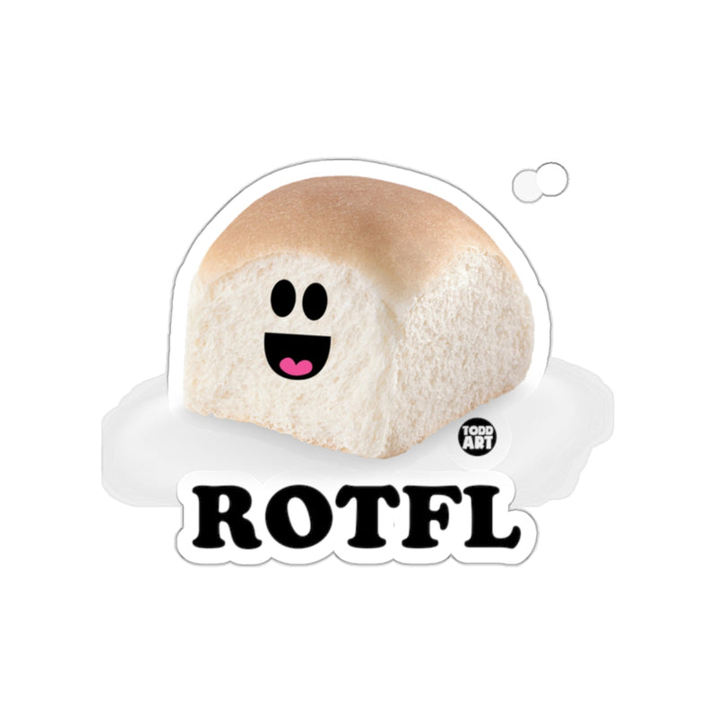 Load image into Gallery viewer, ROTFL Bread with Happy Face Sticker Funny Decal Art
