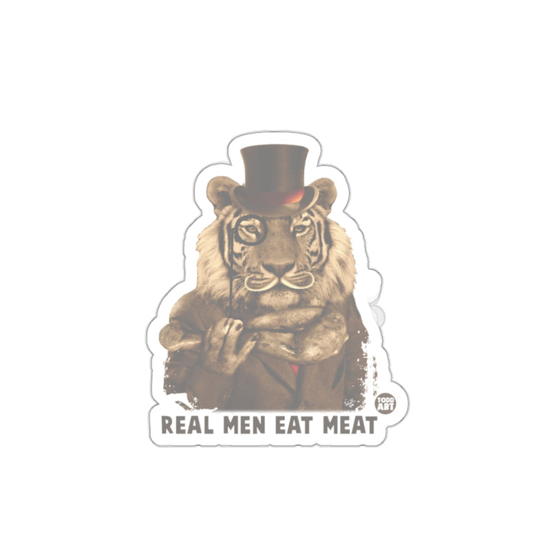 Load image into Gallery viewer, Real Men Eat Meat Sophisticated Tiger Design Sticker
