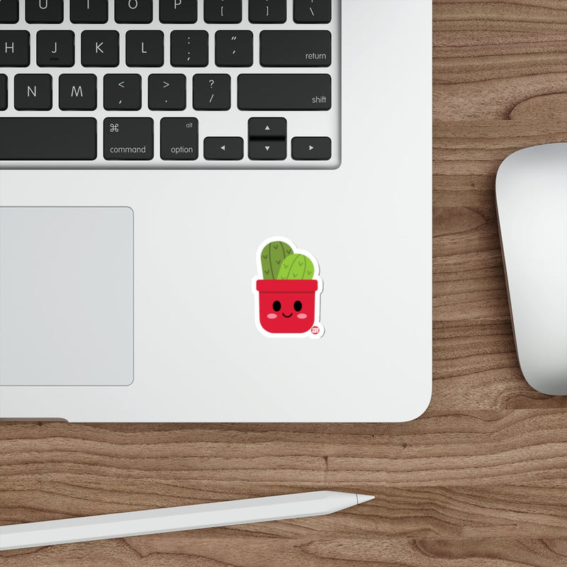 Load image into Gallery viewer, Cute Red Cactus Cartoon Character Laptop Sticker
