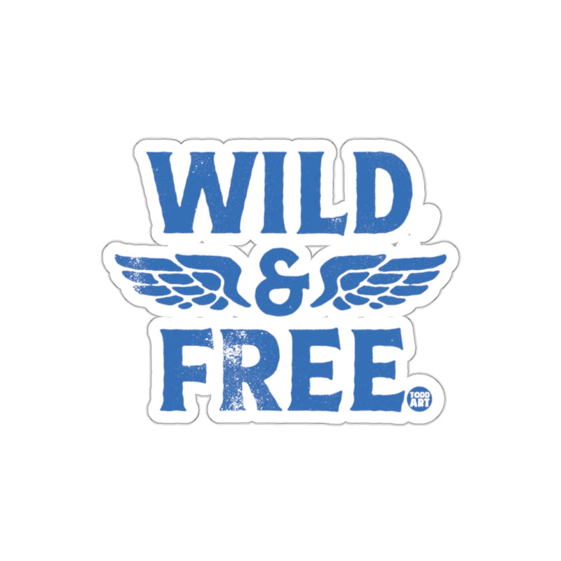 Load image into Gallery viewer, Wild &amp; Free Blue Wings Todd Art Sticker
