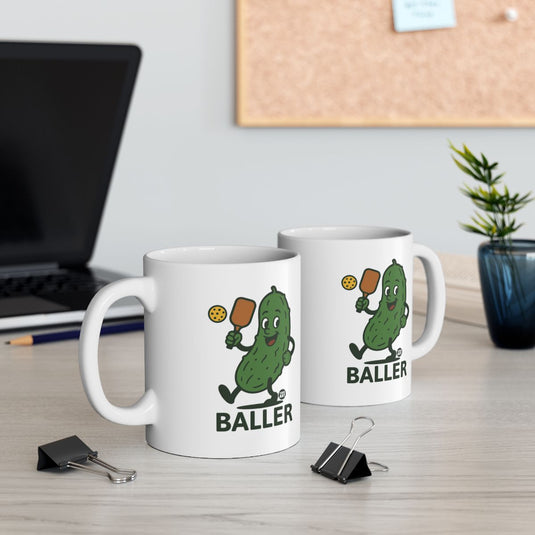 Fun and Quirky Pickle Baller Mug for Your Desk