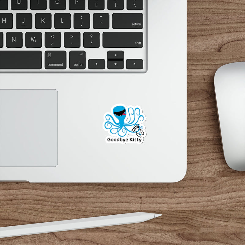 Load image into Gallery viewer, Goodbye Kitty Sticker Funny Octopus Design Sticker
