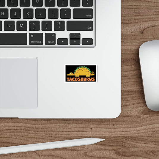 Humorous Tacosausus Cartoon Dinosaur Creature Sticker