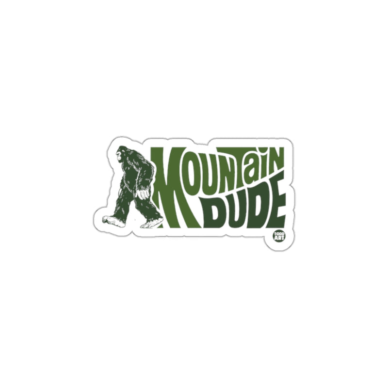 Load image into Gallery viewer, Mountain Dude Sticker Green Graphic Design
