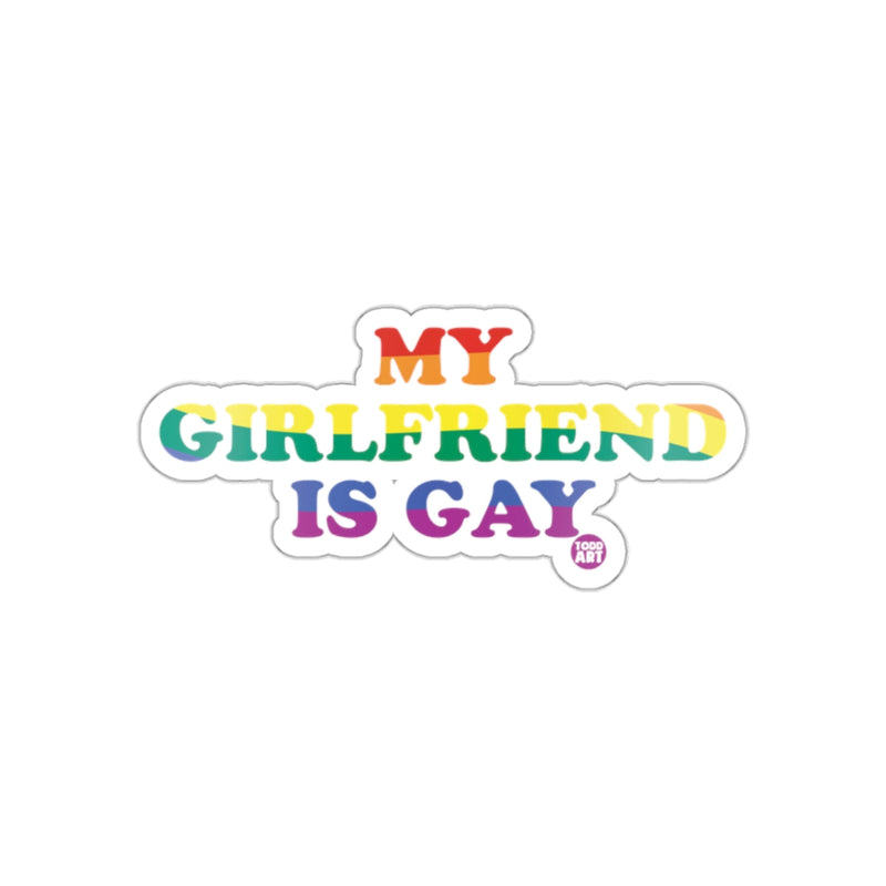 Load image into Gallery viewer, My Girlfriend Is Gay Colorful Text Sticker
