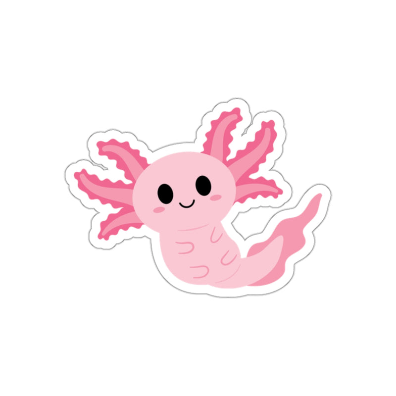 Load image into Gallery viewer, Cute Smiling Pink Axolotl Illustration Sticker
