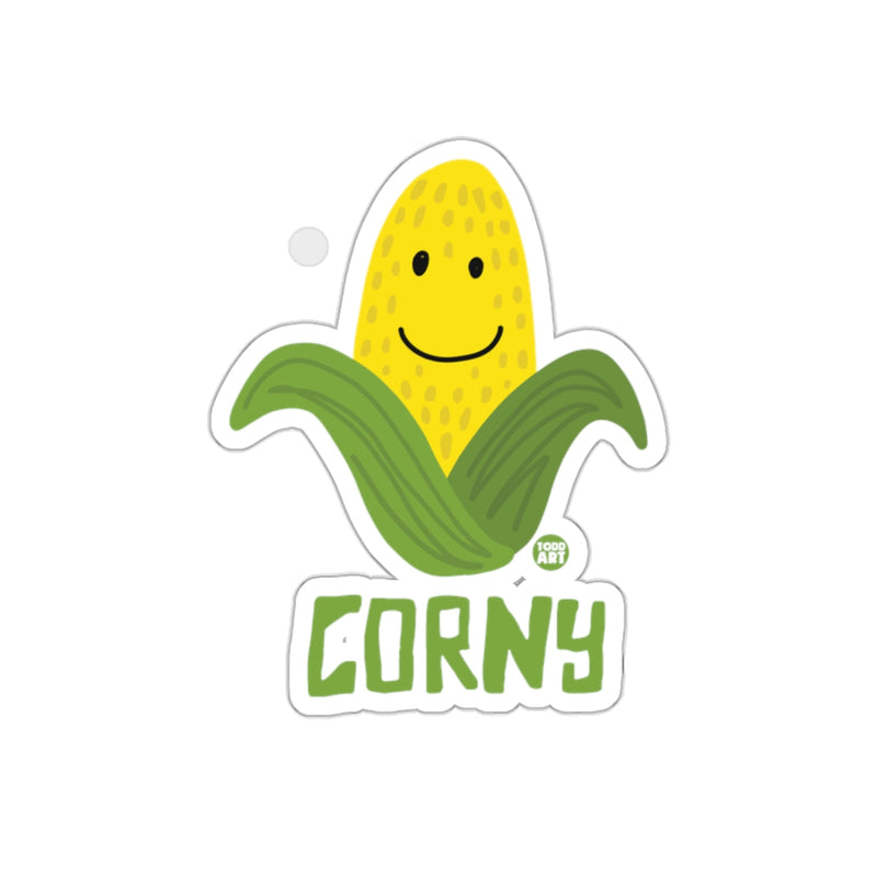 Load image into Gallery viewer, Corny Cute Smiling Corn Character Sticker
