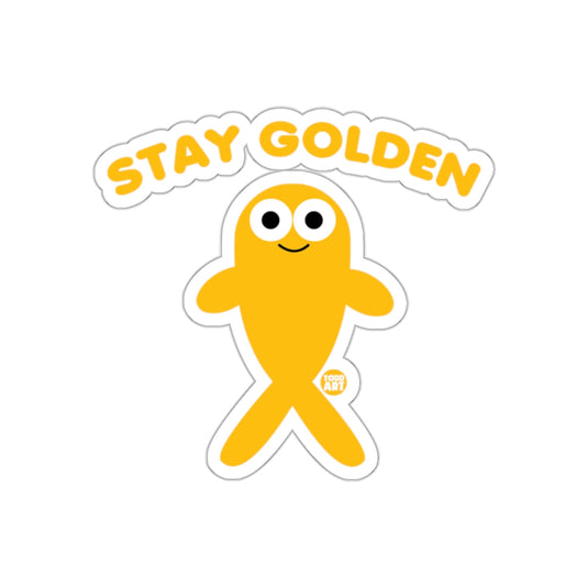 Stay Golden Yellow Cartoon Character Sticker