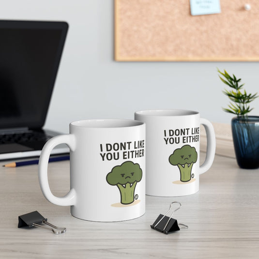 Funny Broccoli Quote White Ceramic Mug