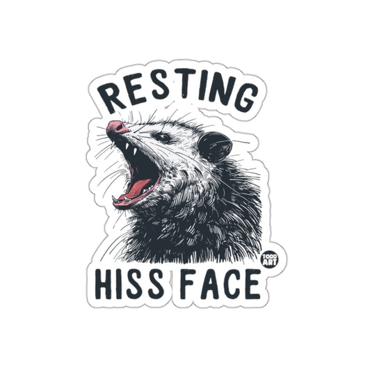 Resting Hiss Face Opossum with Todd Art Logo sticker