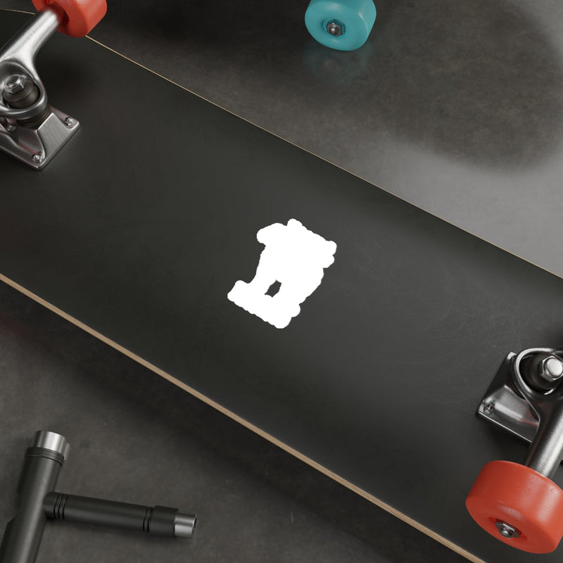 Load image into Gallery viewer, Modern black skateboard with artistic white design
