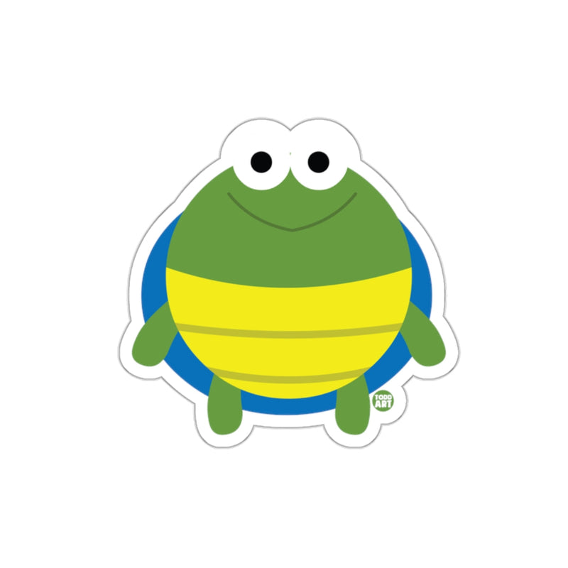 Load image into Gallery viewer, Cute Green Frog with Blue Shell Cartoon Sticker
