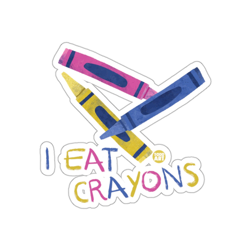 Load image into Gallery viewer, I Eat Crayons Funny Sticker for Art Enthusiasts
