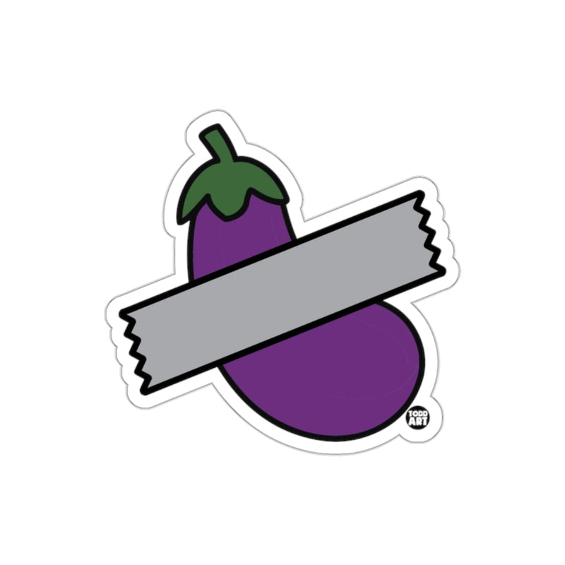 Load image into Gallery viewer, Duct Taped Eggplant Art Sticker for Unique Decoration
