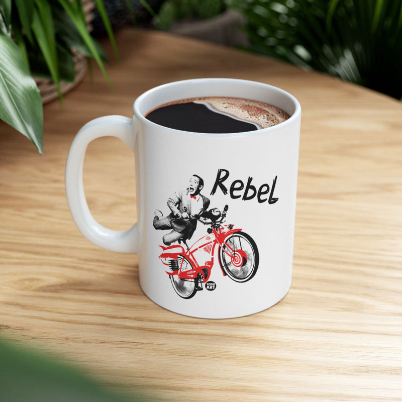 Load image into Gallery viewer, Rebel Design Mug Featuring Bicycle and Fun Graphics
