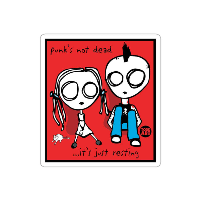 Load image into Gallery viewer, Punk's Not Dead It's Just Resting Sticker
