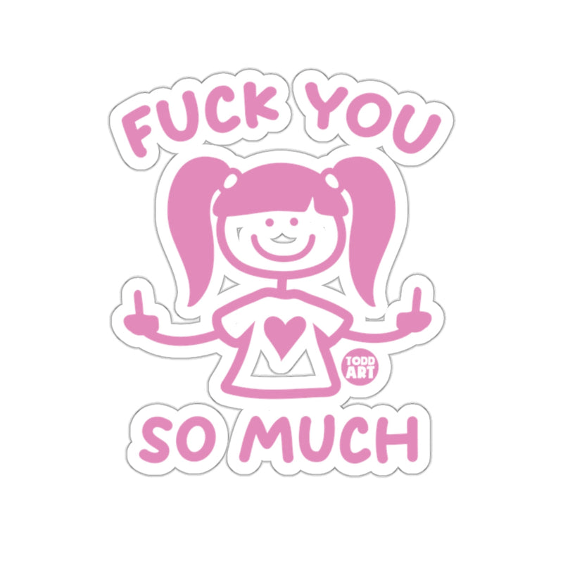 Load image into Gallery viewer, Funny Girl with Pigtails Expressive Sticker
