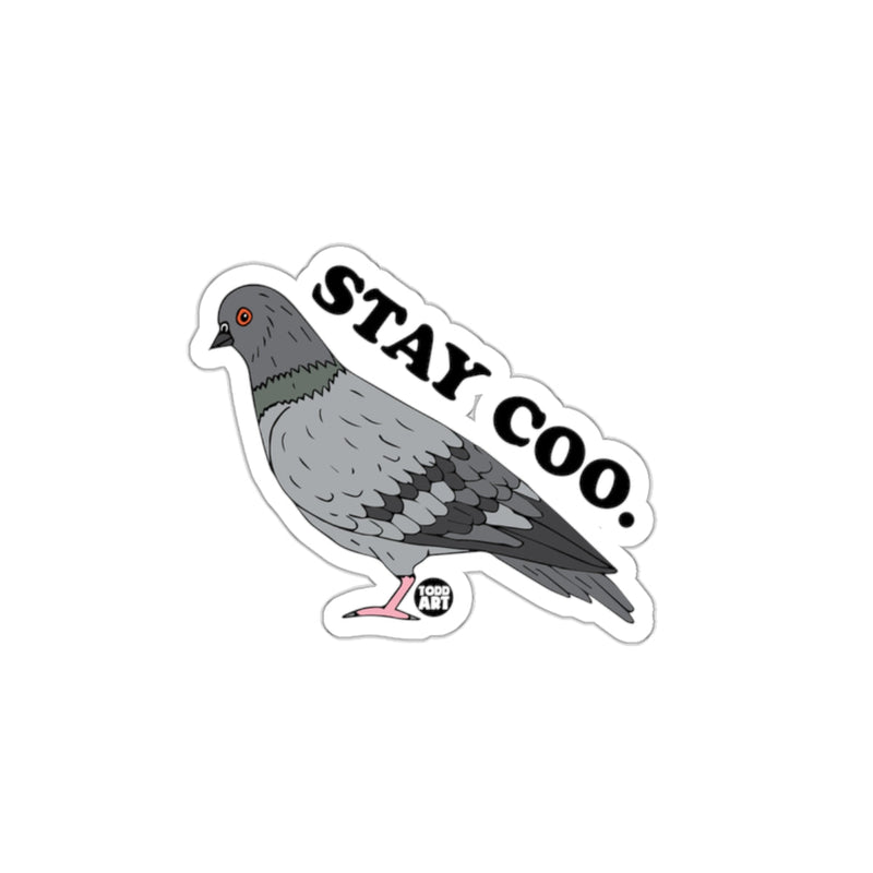 Load image into Gallery viewer, Stay Coo Pigeon Stay Coo Sticker for Laptop Water Bottle
