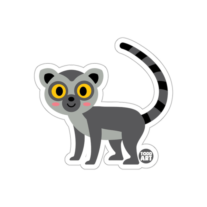 Load image into Gallery viewer, Cute Lemur Illustration by Todd Art Sticker
