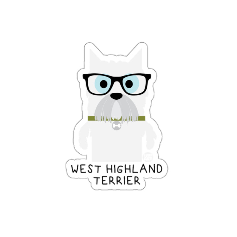 Load image into Gallery viewer, West Highland Terrier Dog Sticker with Glasses
