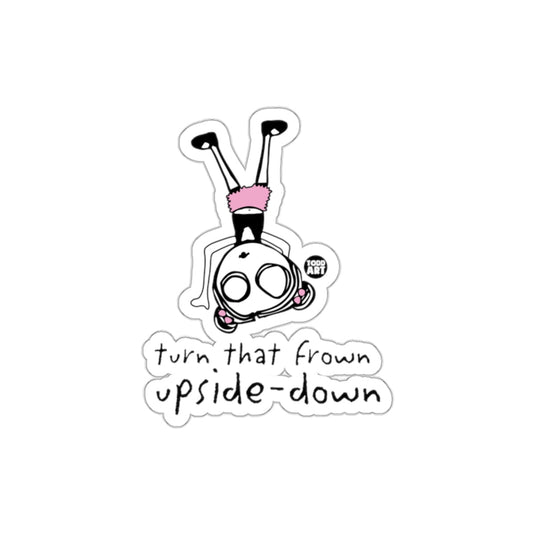 Turn That Frown Upside Down Sticker Design