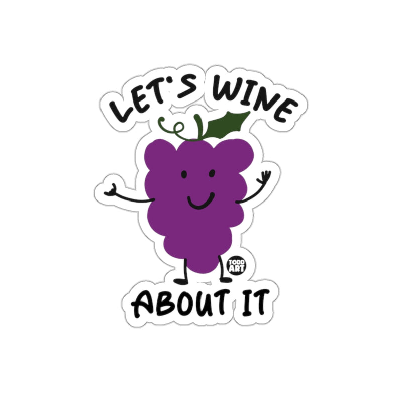 Load image into Gallery viewer, Let's Wine About It Fun Grape Character Sticker
