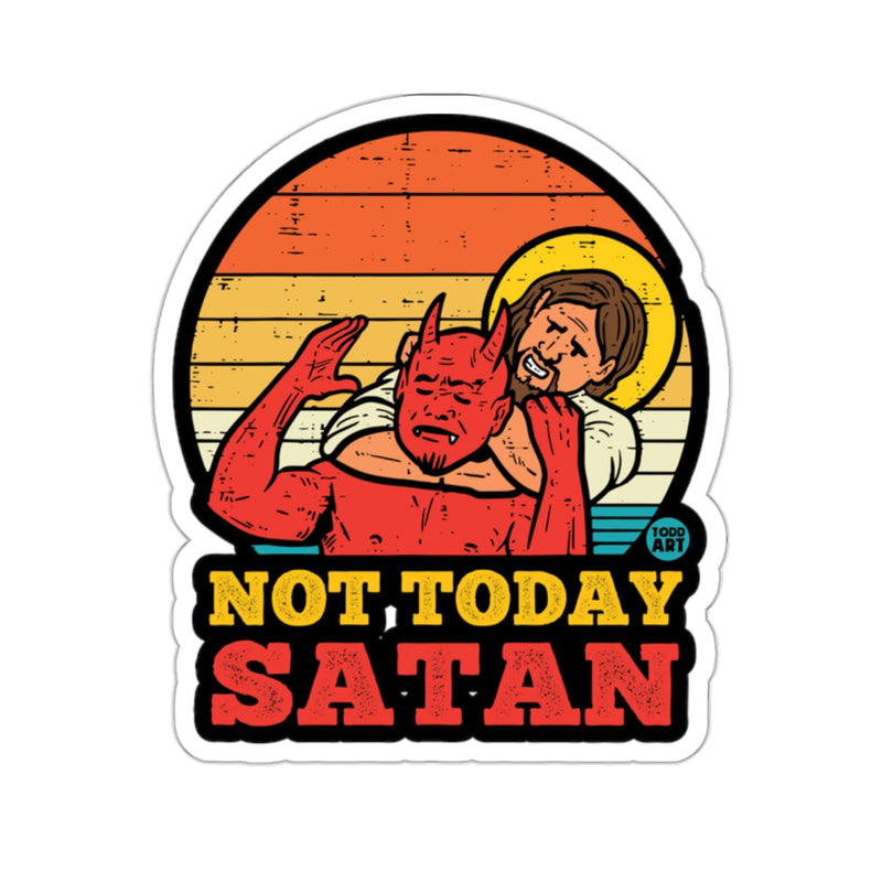 Load image into Gallery viewer, Jesus Not Today Satan Funny Headlock Vintage 
