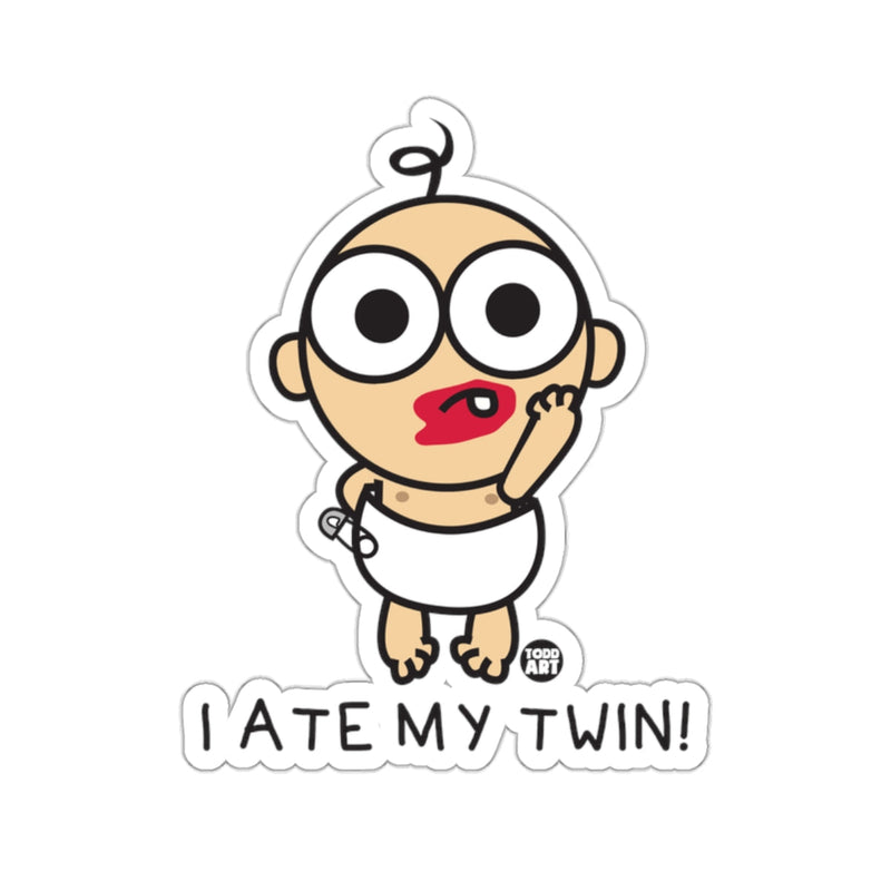 Load image into Gallery viewer, Funny Baby I Ate My Twin Sticker Humorous Decal
