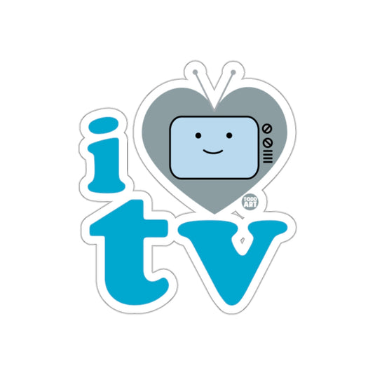 Cute Blue ITV Heart TV Sticker Product