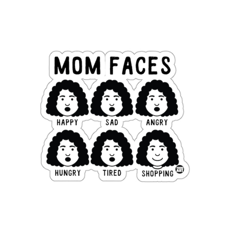 Load image into Gallery viewer, Mom Faces Happy Sad Angry Hungry Tired Shopping Sticker
