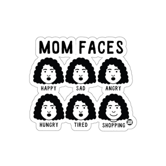 Mom Faces Happy Sad Angry Hungry Tired Shopping Sticker