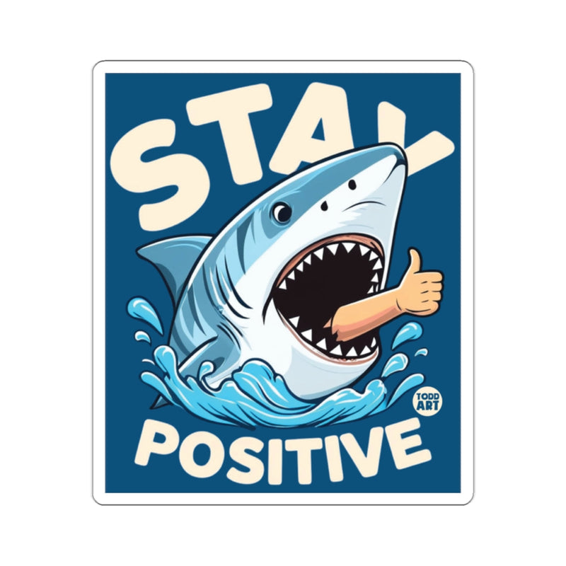 Load image into Gallery viewer, Stay Positive Shark Thumbs Up Human Hand Cool 

