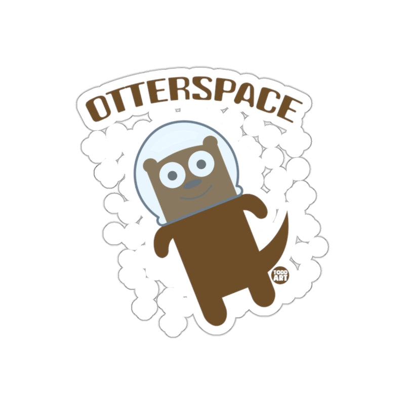 Load image into Gallery viewer, Cute Otter in Space Sticker with Cartoon Design
