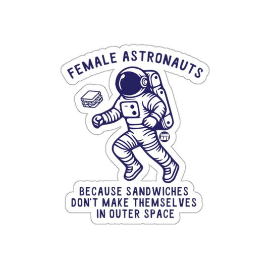 Female Astronauts Outer Space Sticker Product