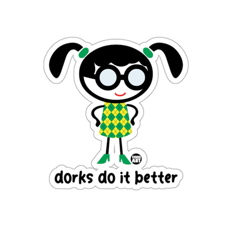 Load image into Gallery viewer, Dorks Do It Better Geeky Nerd Character Sticker
