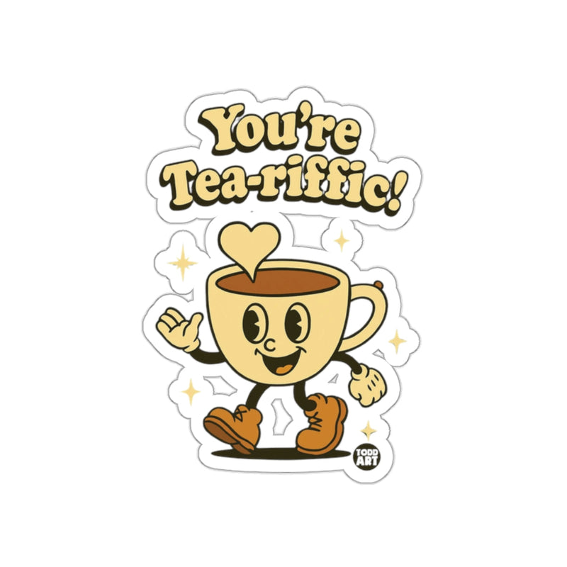 Load image into Gallery viewer, You're Tea-riffic! Inspirational Sticker for Laptops
