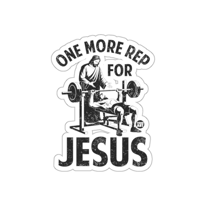 Load image into Gallery viewer, One More Rep for Jesus inspirational sticker
