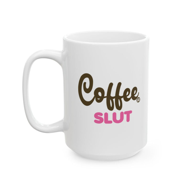 Load image into Gallery viewer, Coffee Slut White Mug for Caffeine Lovers
