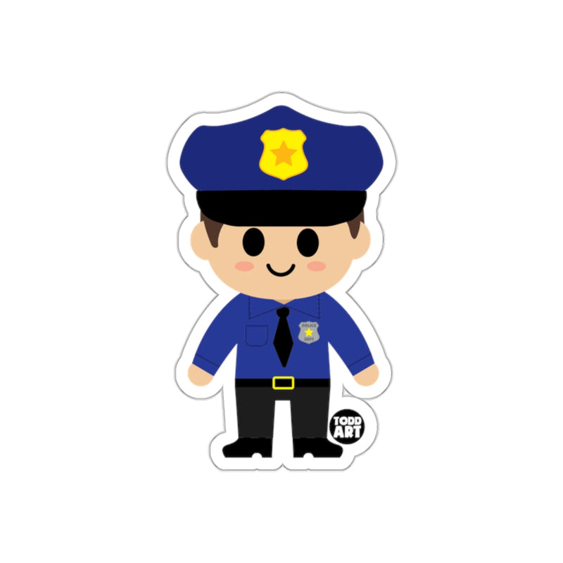 Load image into Gallery viewer, Cute Cartoon Police Officer Sticker for Kids Fun
