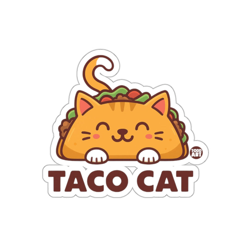 Load image into Gallery viewer, Cute Taco Cat Sticker Adorable Feline Food Design
