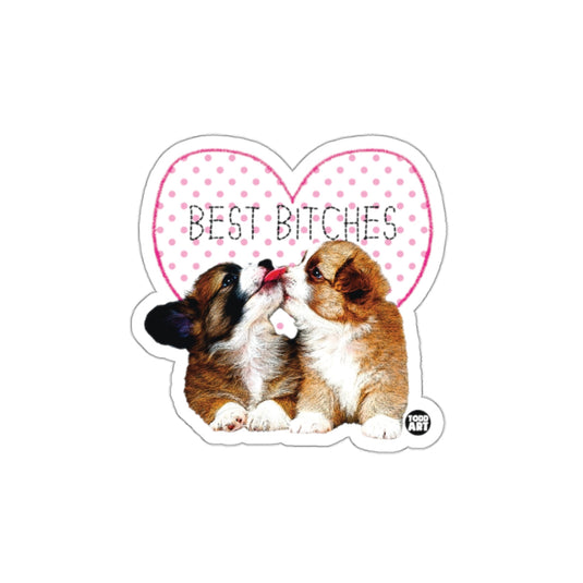 Best Bitches Cute Puppy Theme Sticker