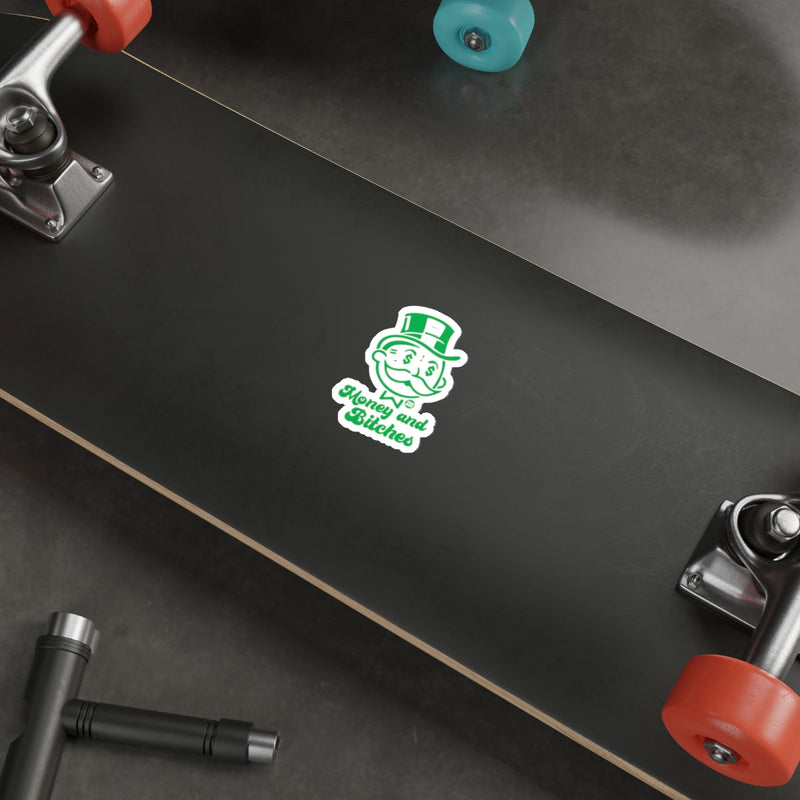 Load image into Gallery viewer, Money and Bitches' Monopoly Style Green Character Sticker 
