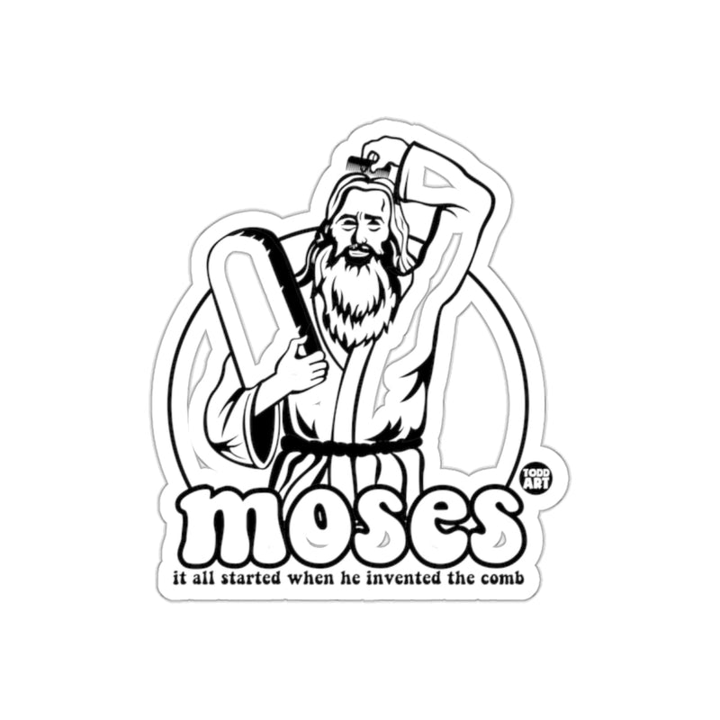Load image into Gallery viewer, Moses It All Started When He Invented The Comb sticker
