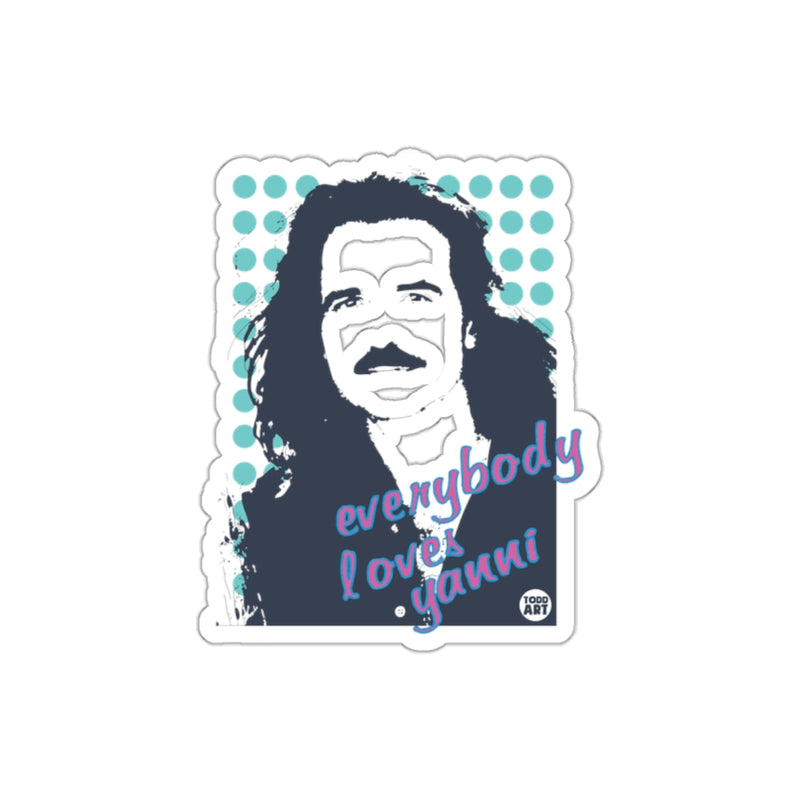 Load image into Gallery viewer, Everybody Loves Yanni Portrait with Dots sticker
