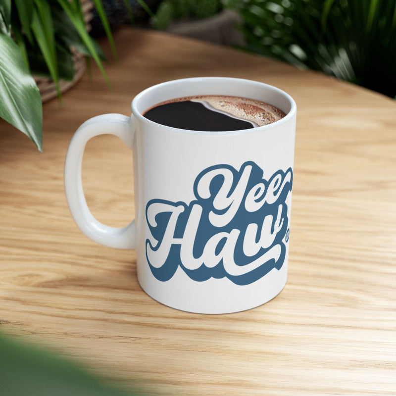 Load image into Gallery viewer, Yee Haw Cowboy Themed Ceramic Coffee Mug Product
