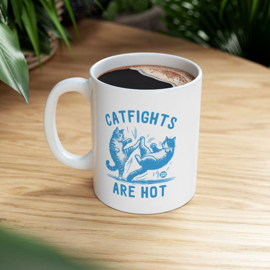 Catfights Are Hot Print on Coffee Mug