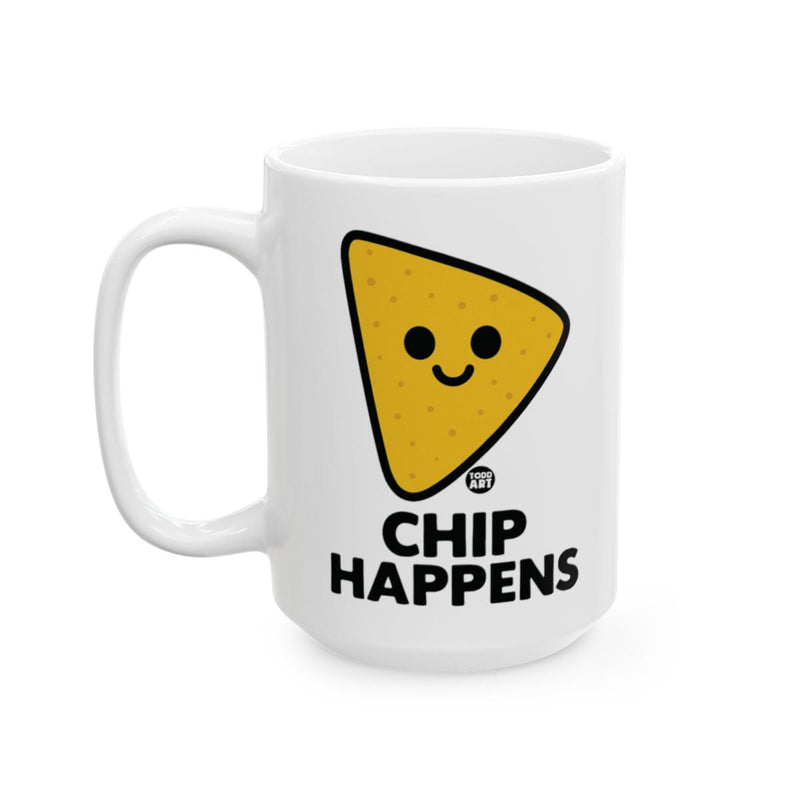 Load image into Gallery viewer, Chip Happens Funny Mug for Coffee and Tea Lovers
