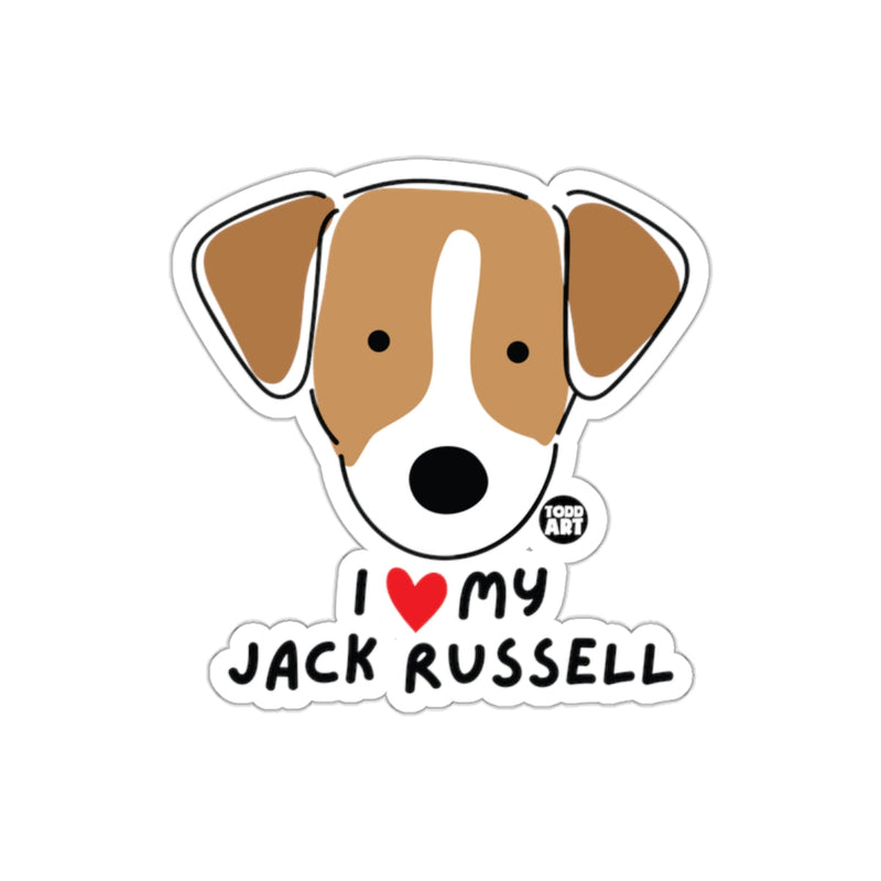Load image into Gallery viewer, I Love My Jack Russell Heart Design Sticker
